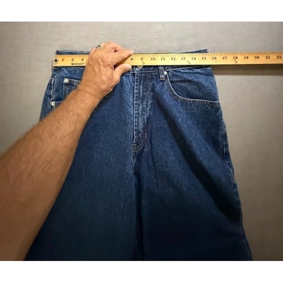 Vintage Tommy Hilfiger Jeans Mens 32 Blue Denim Straight Pocketed Men 32X32. - Picture 5 of 10